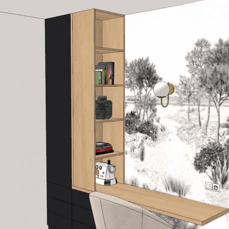 vue 3D mobilier sur-mesure