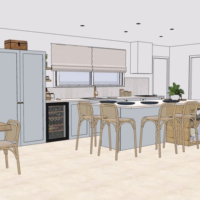 Un nouvel aménagement comme si vous y étiez! Grâce à nos vues 3D vous pouvez vous projeter dans vos futurs espaces, rénovés et décorés.
Voici ici l'exemple d'un projet réalisé pour une maison secondaire de bord de mer: la rénovation et l'aménagement complet d'une vaste pièce de vie avec entrée, salle à manger, cuisine et salon.

#vues3ddeco #renosalon #amenagementpiecedevie #renovationsejour #creationentree